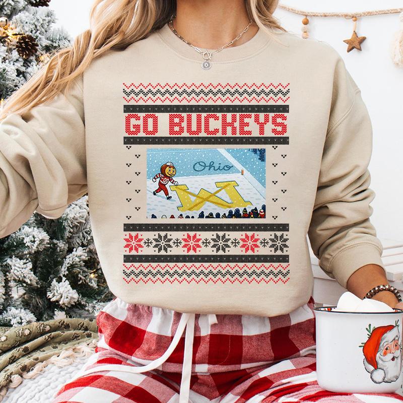 Ohio vs Michigan Rivalry Sweater, Script Ohio on Big M Sweater, Buckeye Fan Erase The M Sweat Shirt, OSU Fan Gift