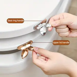 4-Piece Household Toilet Lid Lifters - Bathroom Accessories, Handy Tool for Lifting Toilet Seats Without Getting Hands Dirty