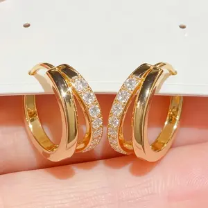 Fashionable and elegant earrings, sparkling accessories for women, earrings for women, stylish accessories, casual and fashionable jewelry, Mother's Day and Valentine's Day gifts, jewelry gifts for her,14k gold-plated