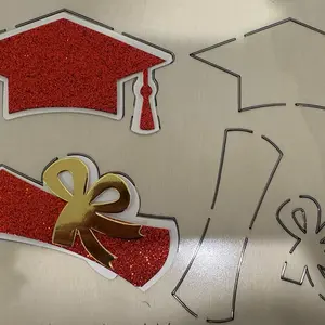 Grad Cap & Diploma - Wooden Die Cut