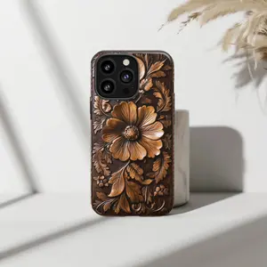 🌸 Vintage Floral Tooled Leather Phone Case  Western Boho Aesthetic  For iP Phone 15, 14, 13, 12, 11, X Series (Pro, Max, Plus)