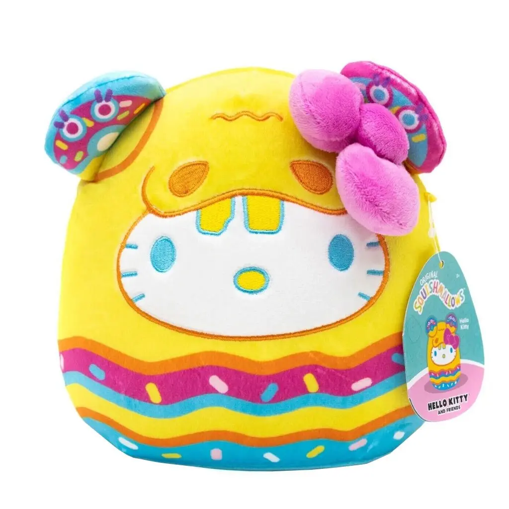 Squishmallows New Sanrio 8" Kaiju-Style Hello Kitty Plush Toy, Collectible Cartoon Plushies, Hand Washable for Snuggling Fun