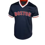 Men's Blue Vintage Embroidered Baseball Jersey, Sporty V Neck Short Sleeve Loose Fit Training Tee, All Seasons Casual Wear, Sportswear