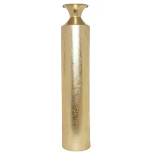 Decorative Gold Metal Tall Floor Vase - Elegant Design, Available in Three Sizes, Durable Metal, Perfect for Home Decor and Special Occasions