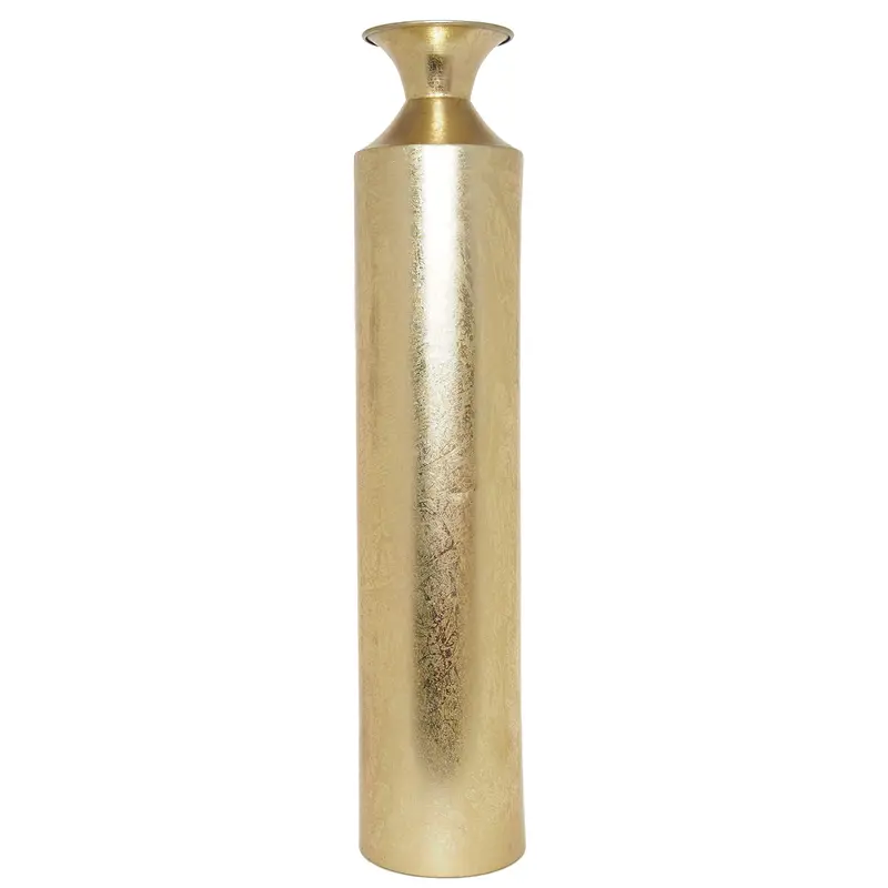 Decorative Gold Metal Tall Floor Vase - Elegant Design, Available in Three Sizes, Durable Metal, Perfect for Home Decor and Special Occasions