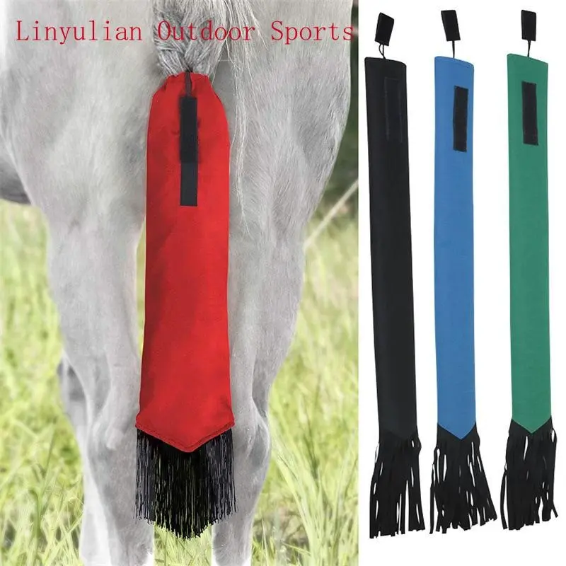 4 Pack Equestrian Ponytail Holder, Solid Protective Hair Wrap for Horse Riding and Sports Activities, Anti-Dirt Protective Wrap