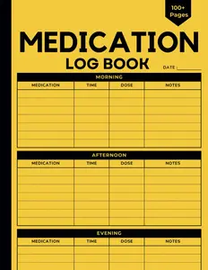 Medication Log Book: Simple Daily Medication Tracker Journal | Medicine Dosage Record Book | Large