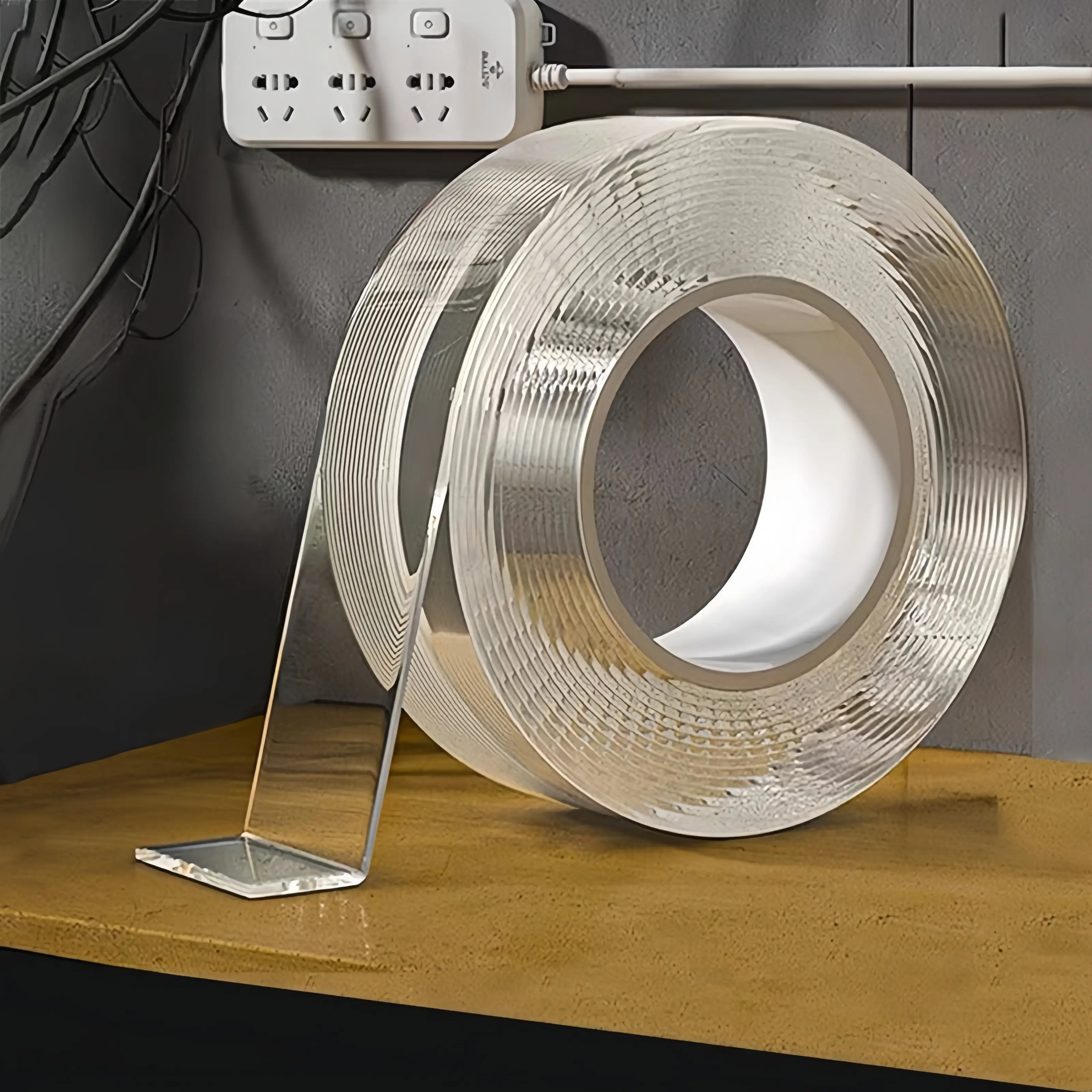 16.4FT-Nano Tape Transparent Reusable Waterproof Tapes Heat Resistance Bathroom Home Decoration,Ultra-strong Double Sided Adhesive