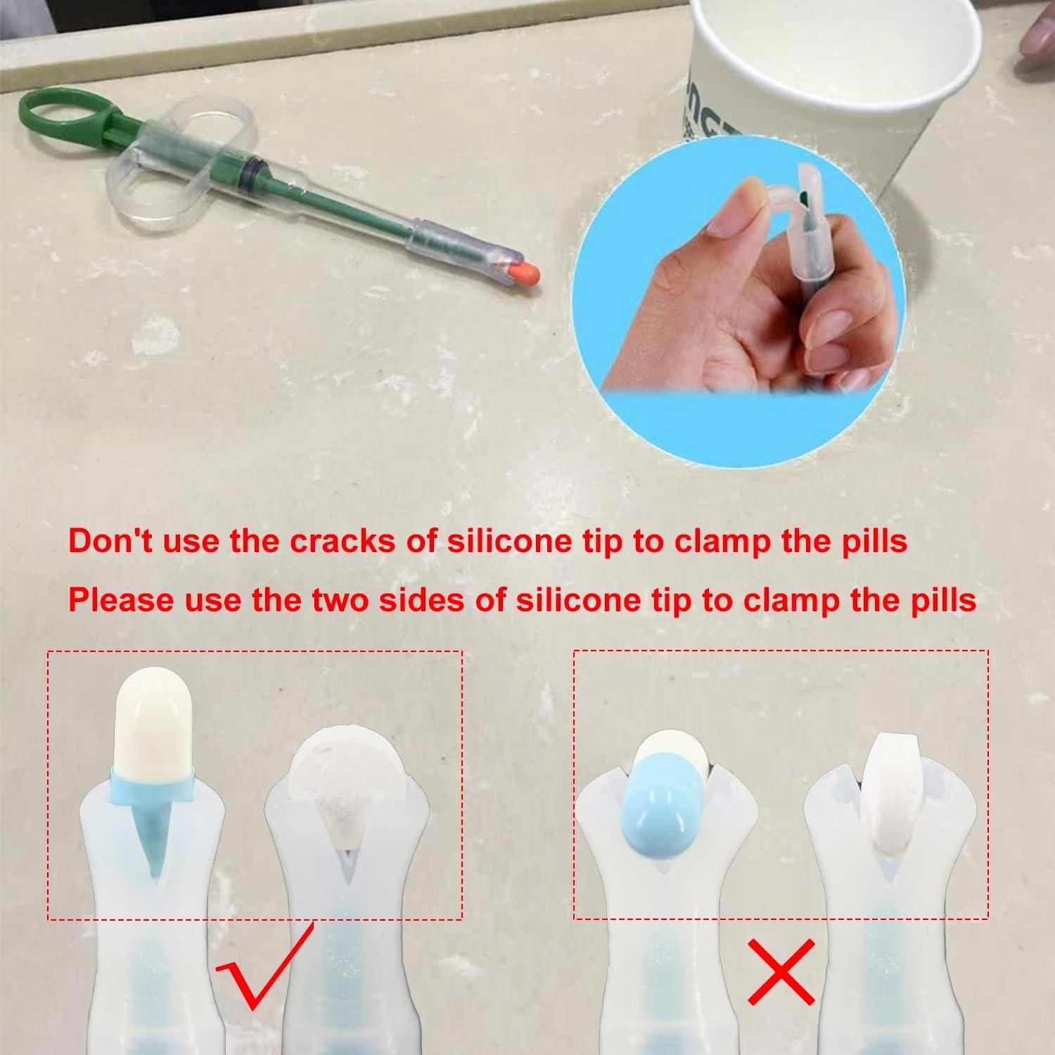 Cat Pill Shooter Pet Piller Gun Dog Pill Shooter Cat Tablet Soft Tip Syringe Pet Medical Feeding Dispenser Tool for Small Animal Pusher Feeder Set