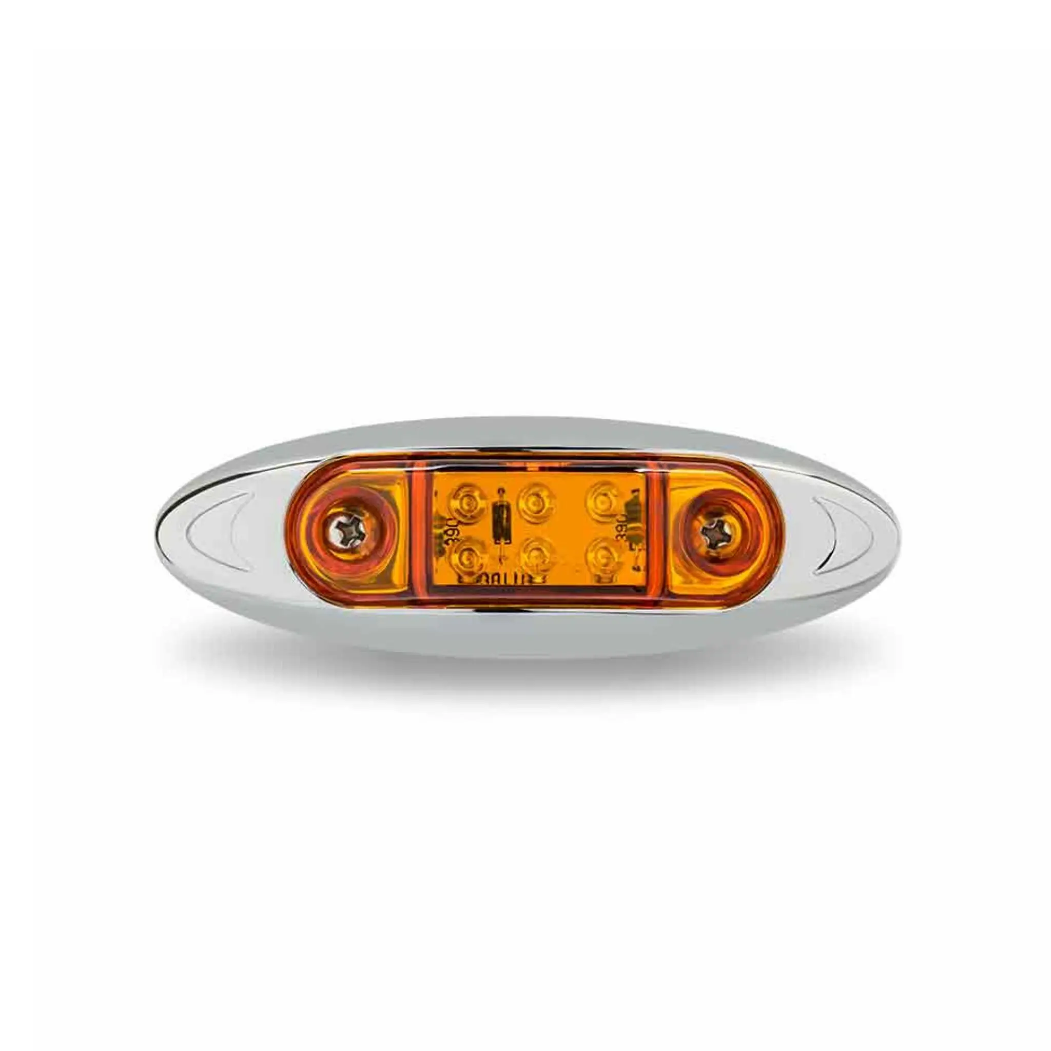 Trux Accessories 6-Diode Infinity LED Marker Light with Bezel, Polycarbonate Impact-Resistant LED Light for Semi Trucks with 2 Male Bullet Plugs Interior Led Trailer Light Kit