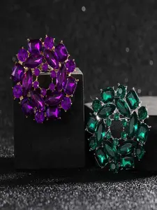 Luxurious Multi-Layer Artificial Rhinestone Brooch Glass High-End Fashion Anti-Slip Women's Pin, Elegant Jewelry Accessory