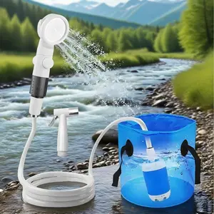 Portable Outdoor Shower, 1 Set Compact Handheld Rechargeable Gentle Shower Stream, Portable Outdoor Car Washing Flower Watering Tool