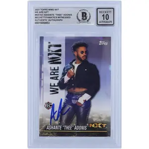 Ashante Adonis WWE Autographed 2021 Topps We Are NXT #NXT-53 Beckett Fanatics Witnessed Authenticated 10 Rookie Card - Fanatics Authentic Certified