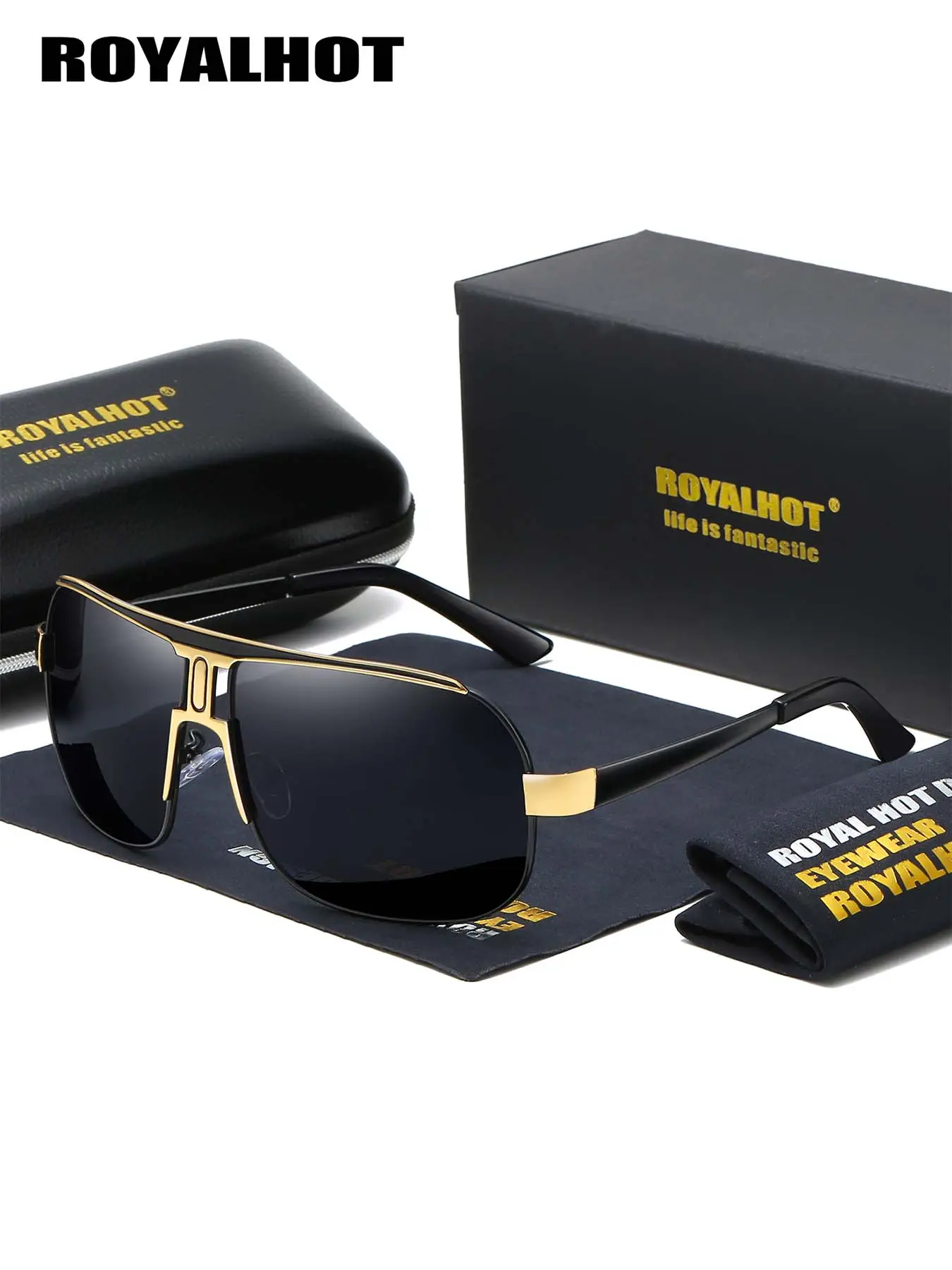 Unisex Simple Sunglasses for Everyday Use, Trendy Square Oversized Frame Sunglasses, Versatile Travel Accessories for All Season, National Day Offers