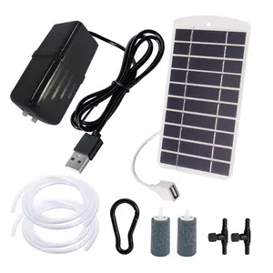 Solar-Powered Oxygen Pump with USB Charging Port, Aquarium Air Pump, Portable Outdoor Fishing Equipment, Lightweight Design, No Heavy Battery Needed