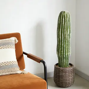 Glowing Fake Cactus | 25" Faux Saguaro with Dual Light Modes, No Watering Needed for Boho Decor