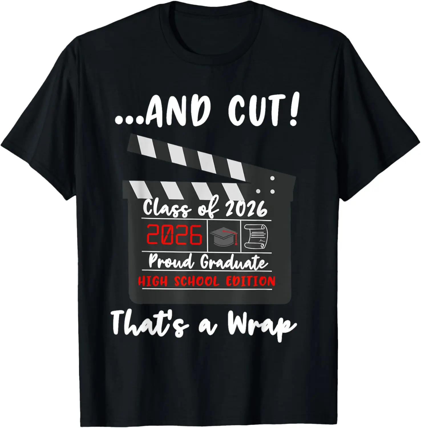 Women's 100% Cotton Round Neck Short-Sleeve Lady Vintage Streetwear T-Shirt - Distressed Graphic, 2026 High School Graduation Funny Quote Everyday Graduate Top