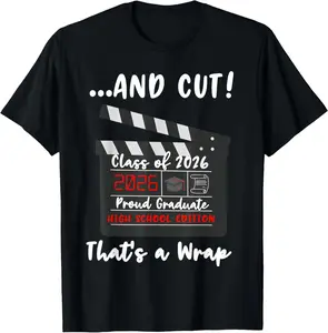 100%cotton Class of 2026 Graduation Funny Graduate Quote High School T-Shirt
