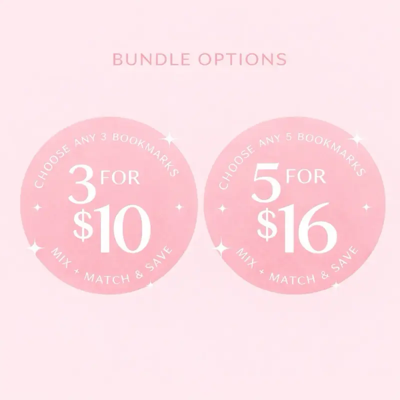 Mix & Match Bookmark Set - 3 for $10 or 5 for $16- Choose Any 3 or 5 Bookmarks to Save