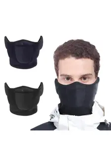 Outdoor Cycling Helmet Mask for Fall Winter, Thermal Ski Mask, Anti-Freeze Fleece Ear Protection for Skiing and Running, Ultimate Cold Weather Comfort