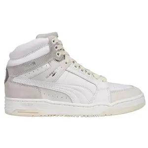 PUMA Mens Slipstream Mid Luxe Lace Up Sneakers Shoes Casual - White