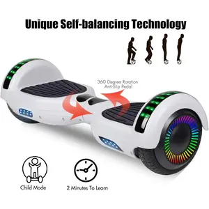 LIEAGLE Hoverboard, 6.5" Self Balancing Scooter Hover Board with Bluetooth Wheels LED Lights for Kids Adults