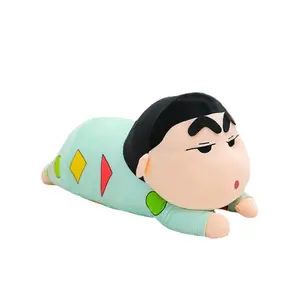 Pajama Shin-chan plush toy lying down style, Shin-chan pillow, plush toy for sleeping, leg-hugging doll, gift