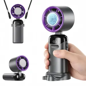 4-in-1 portable refrigeration handheld turbo fan,Portable Handheld Fan, Handheld Cooling Fan,digital display,mini handheld personal fan for Summer Travel Vacation Essentials& Outdoor Activities cool fan