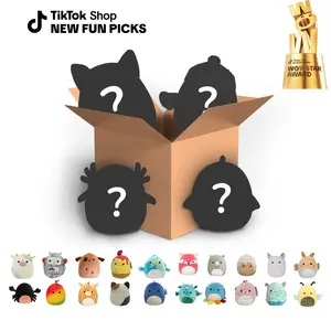 Squishmallows Mystery Box 8-Inch 4-Pack, Blindbags Surprise Set Contain Assorted Characters, Perfect Holiday Gift, WoW Star Award