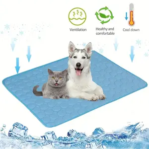 PetSafe Summer Cooling Mat for Dogs & Cats - Extra Large Ice Silk Blanket - Breathable Mesh Design - Blue Edging - Heat Relief for Hot Days - Durable & Easy Maintenance - Sizes XS to 2XL