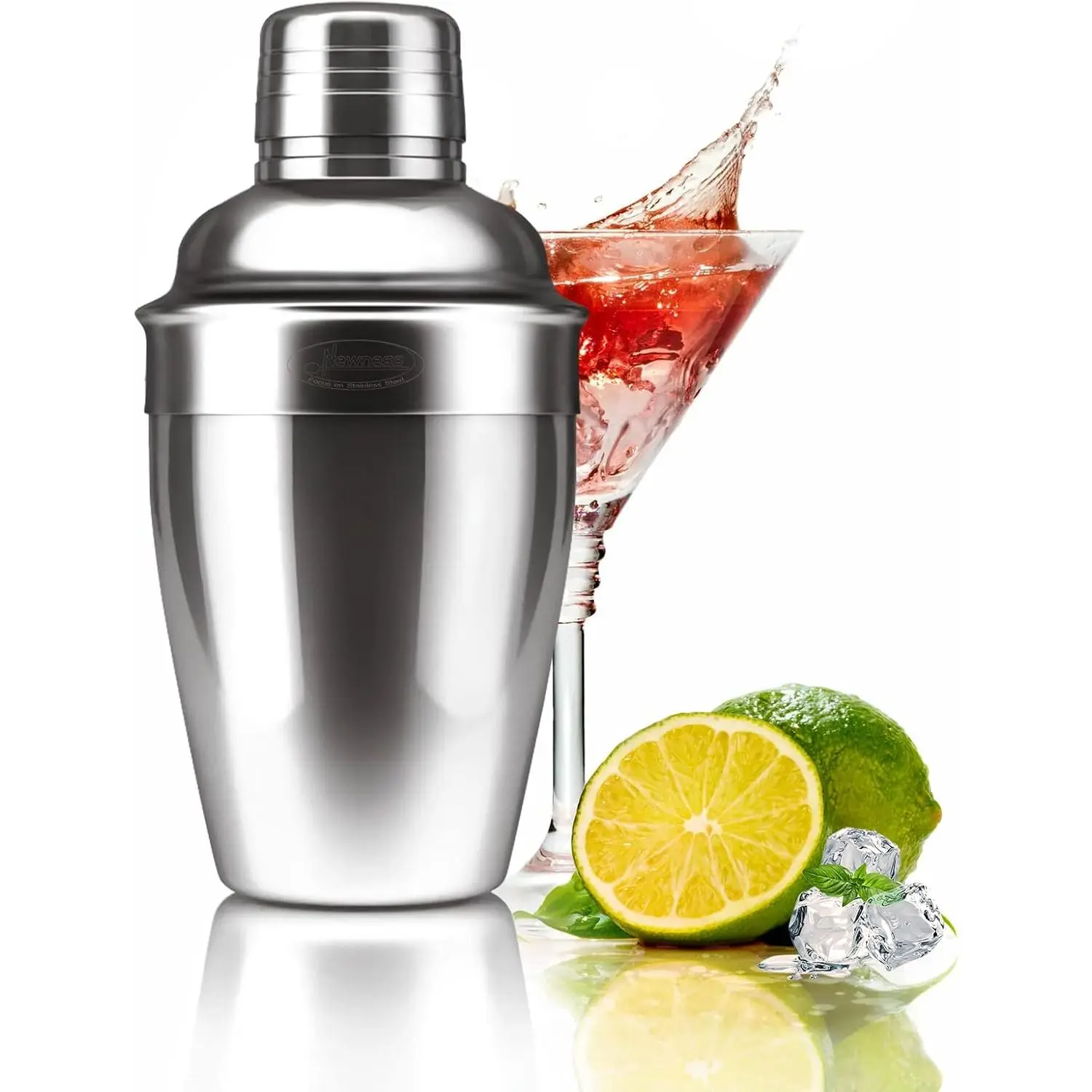 Cocktail Shaker, Stainless Steel Martini Shaker, Drink Shaker Built-in Strainer, Professional Stainless Margarita Mixer, Bartender Kit Gifts, Small, Easy to Carry, Single Martini 8.4oz(250ml)