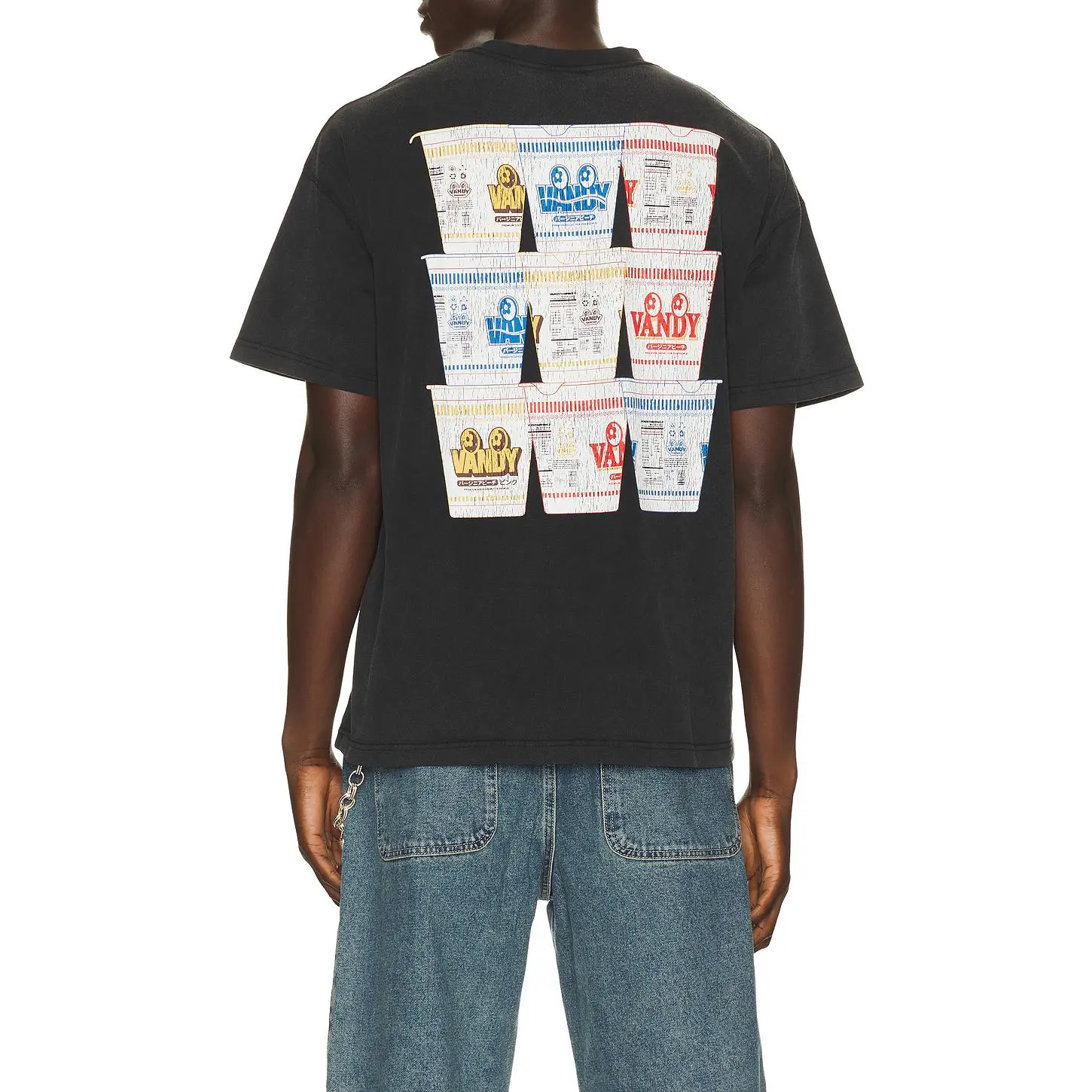 VANDYTHEPINK Cup Noodle Eye Logo Tee in Black