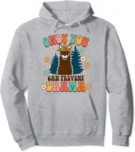 Only You Can Prevent Drama Llama Groovy Camping Camper Pullover Hoodie - Keithhodges Shop 62B0C53PMF76