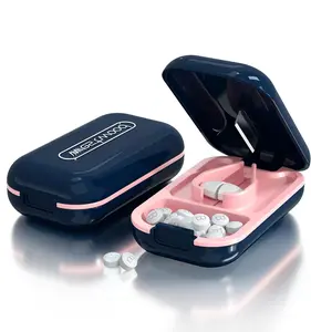 Small Pill Cutter, Pill Cutter Splitter for Small and Tiny Pills, Portable Pretty Pill Cutters for Large Pills, Cuts Vitamins Tablets for Purse Pocket (Pill Cutter, Blue) Compact Japanese