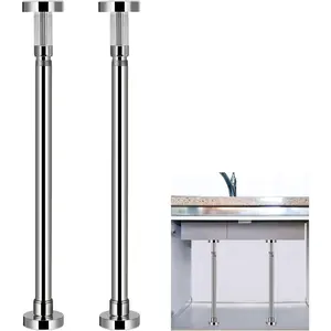 2 Pcs Undermount Sink Brackets Adjustable, Stainless Steel Sink Support, Drill-Free Installation and Repair Kit System for Kitchen, Bathroom (19.7"-31.5")