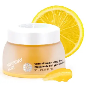 Saturday Skin Yuzu Vitamin C Sleep Mask Regenerist Retinol Ultra Rich Face Moisturizer Cream Smooth Skin Reduce Wrinkles All Skin Types mottled cleanser facial patches eye Plant-Based Ginseng Lash Growth Serum Tallow Honey