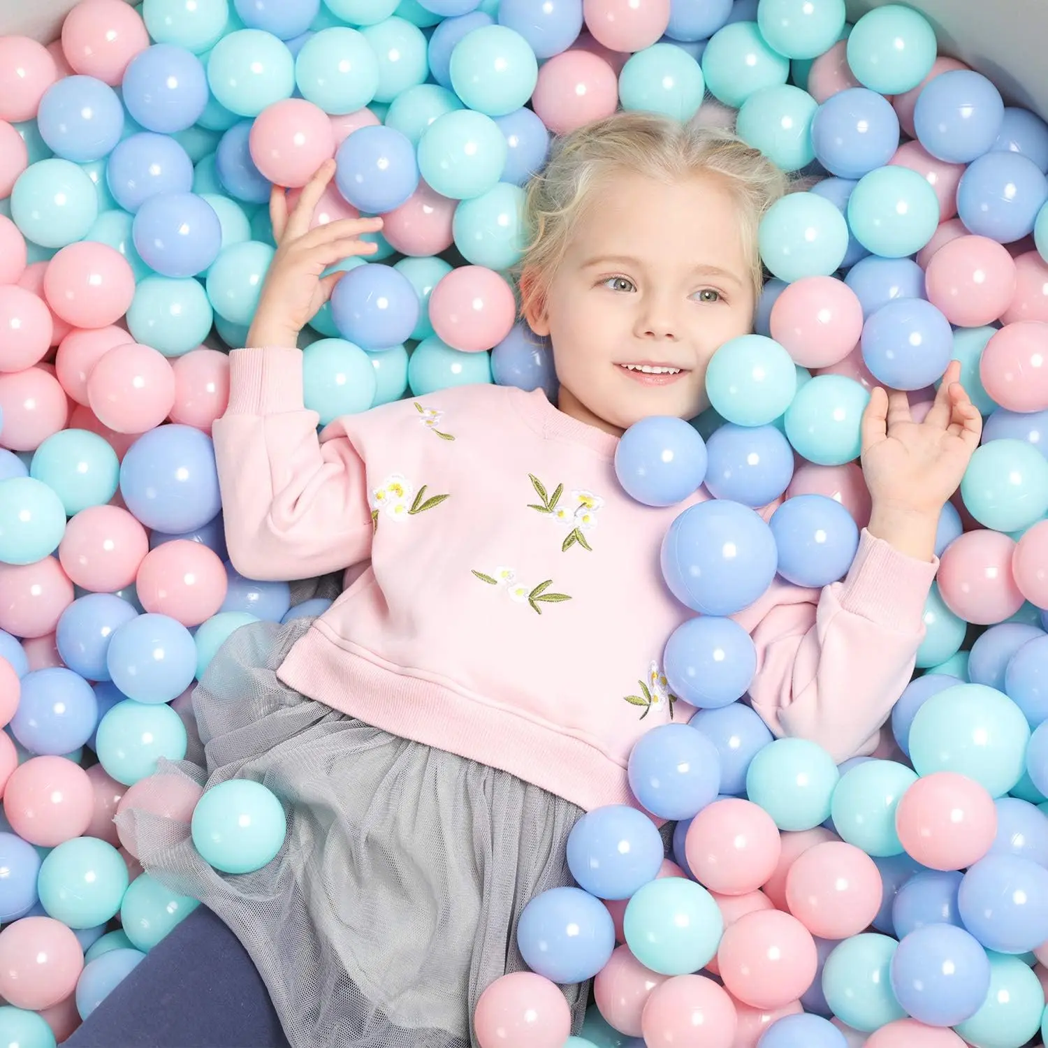 Plastic Play Balls for Toddlers Kids 7cm/5.5cm Soft BPA Free Colorful Balls for Ball Pit Pool Game Fence Birthday Party Indoor Outdoor Playground Toys 100/200pcs