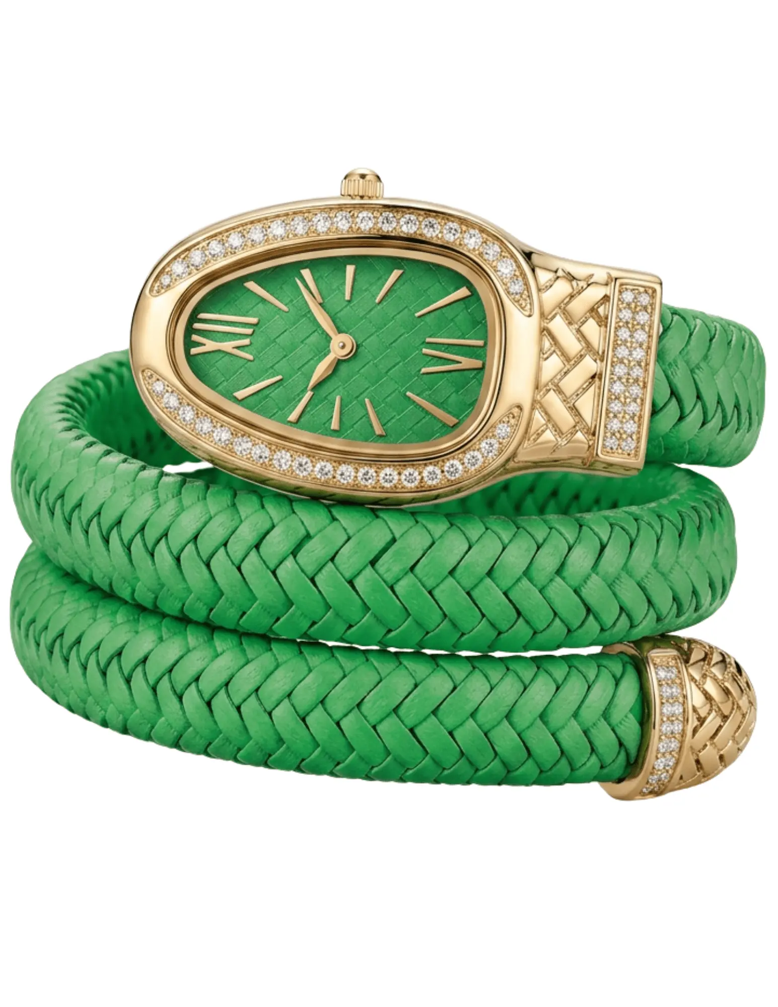 St. Barths La Robe Lucille Serpent Wrap Watch in Green