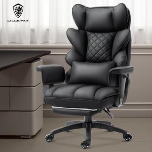 Summervibes Dowinx High Office Chair, with Pocket Spring Pad and waist Rest, High Back Computer Game Chair, Adjustable Armrests, Footrested, PU leather