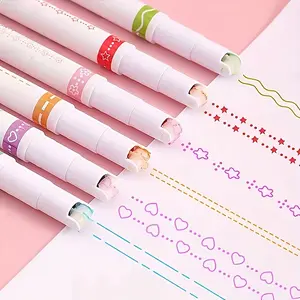 6-Piece Flower-Shaped Contour Pen Set, Cute Drawing Pens for DIY Crafts, Office Marking, Back-To-School Supplies, Birthday & Christmas Gifts