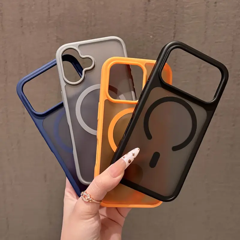 Transparent Polycarbonate Magnetic Closure Smartphone Case - Waterproof, Fashionable Handheld Device Protection for iPhone18Pro Max/17/17Pro/17Air/16ProMax/16/16Plus/15/15Plus/14ProMax/14Pro/14/14Plus/13ProMax/13Pro/13/12ProMax/12 - Ideal Birthday Gift