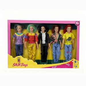 K-POP Monster Hunter boy band 11.5-inch 11-joint real figures Baby saia, ABBy, Mystery, Jinu, Romane - five members of the Monster Hunter band mixed outfits