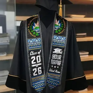 Custom Salvadorans American Flag Graduation Sash 2026, El Salvador Graduation Stole 2026, Salvadorans Graduation Sash, Graduation Stole 2026