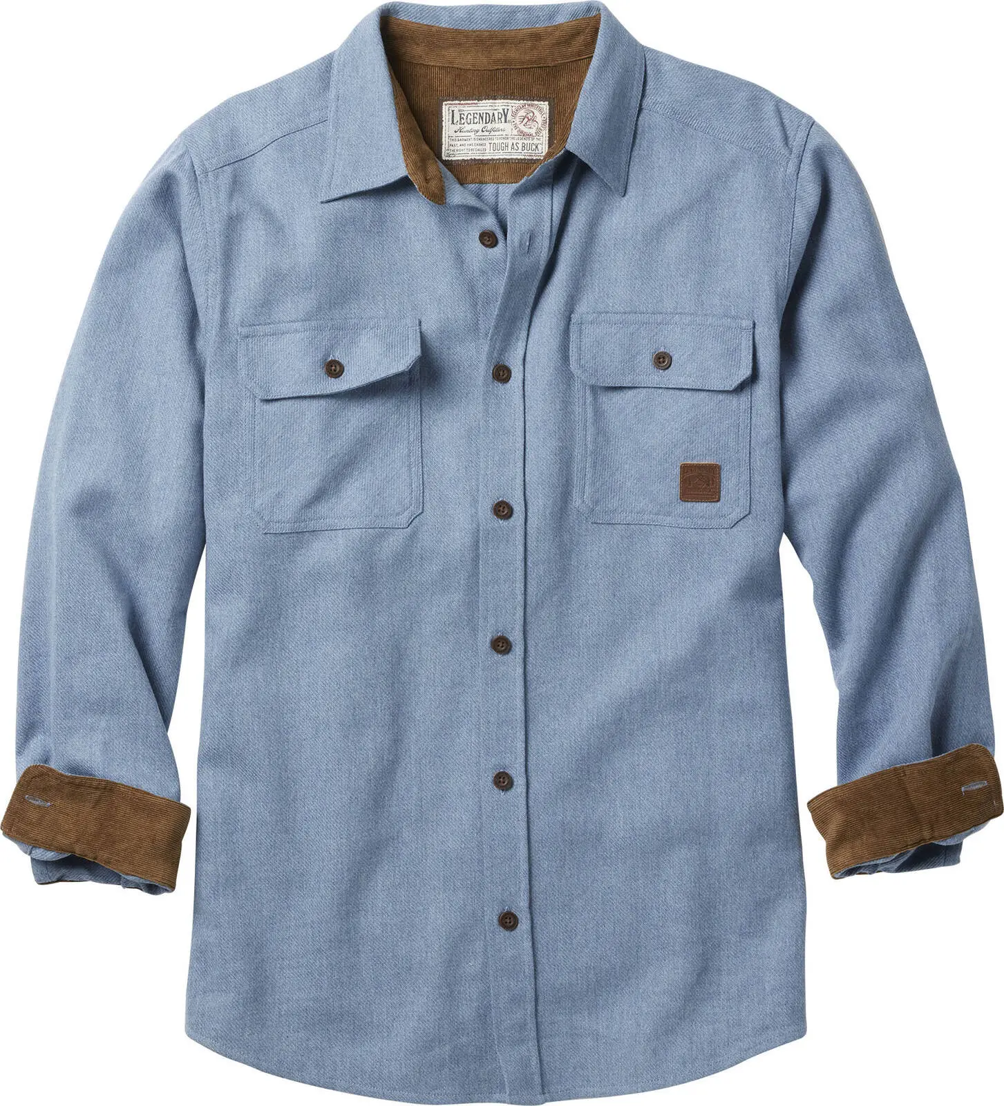 Legendary Whitetails Men's Tough as Buck Heavyweight Cotton Soft Flannel Shirt - Menswear, Casual, Vintage, Long Sleeve, Classic Button-Down Top for Daily Wear