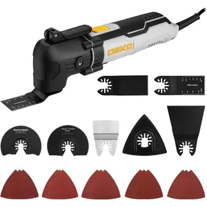 Oscillating Tool 2.5 Amp, 22000RPM, 3° Oscillating Multitool Kit with 22-Piece Accessories, 6-Speed Control, Quick-Lock Blade Change, ideal for Cutting,Sanding,Scraping&Grinding
