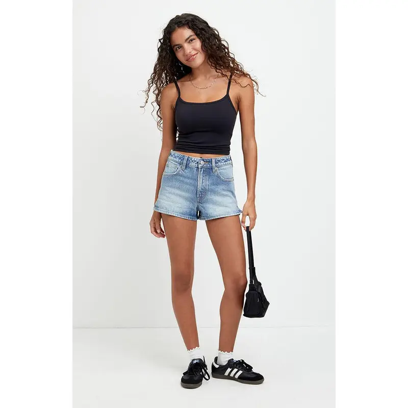 Pacsun Women's Ivy High Waisted Festival Jean Shorts Medium Blue