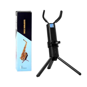 Portable Saxophone Stand, Foldable Saxophone Holder, Saxophone Stand with Box, Music Accessories for Home & Studio