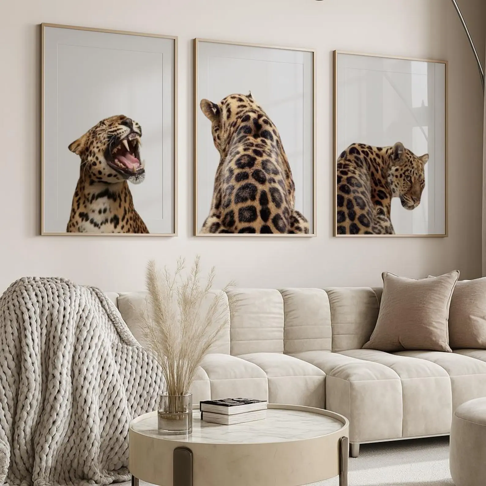 Leopard Roar Print Set 3 Printable Wall Art - Digital Download - Stylish Wall Art Print