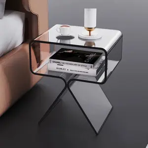 Minimalist Transparent Acrylic Side Table Sofa And Tea Table bed desk