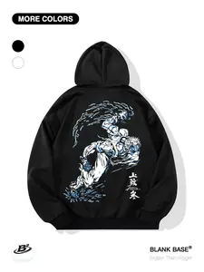 Demon Slayer Nezuko Graphic Hoodie, Loose Fit Casual Sweatshirt with Pocket, Breathable Outdoor Sport Wear for Men and Women